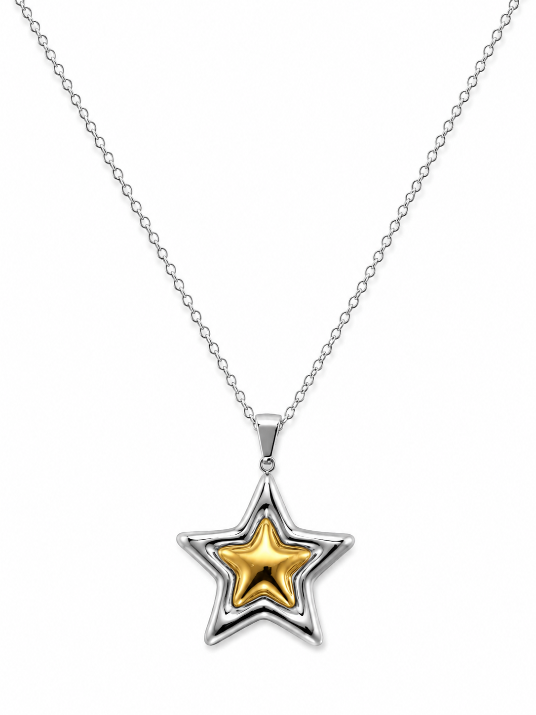 Collar Chunky Star Bicolor