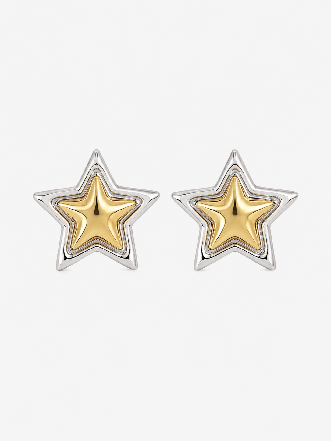 Aretes Estrella Bicolor