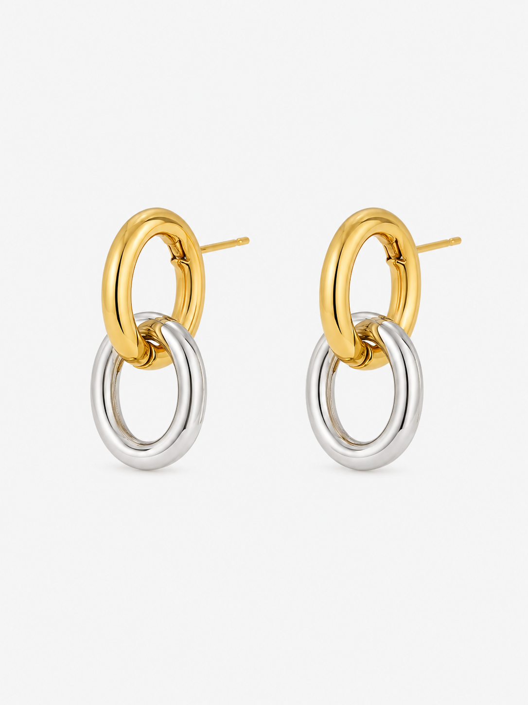 Aretes Chain Bicolor